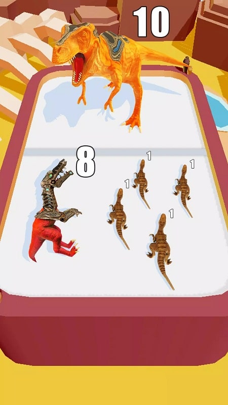 Merge Battle 3D Dinosaur Game APK - screenshot 3