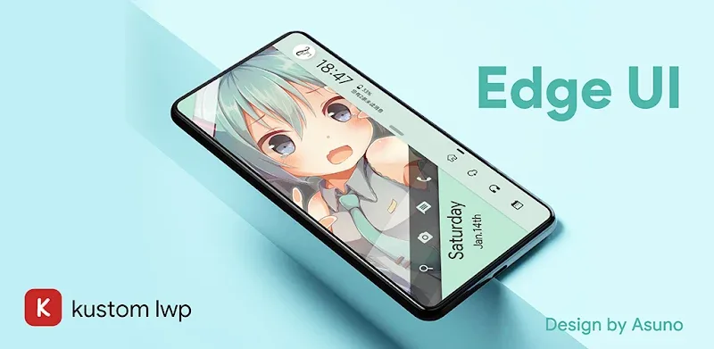 EdgeUI For KLWP v7.4.0-Global APK (Full Version) - screenshot 1