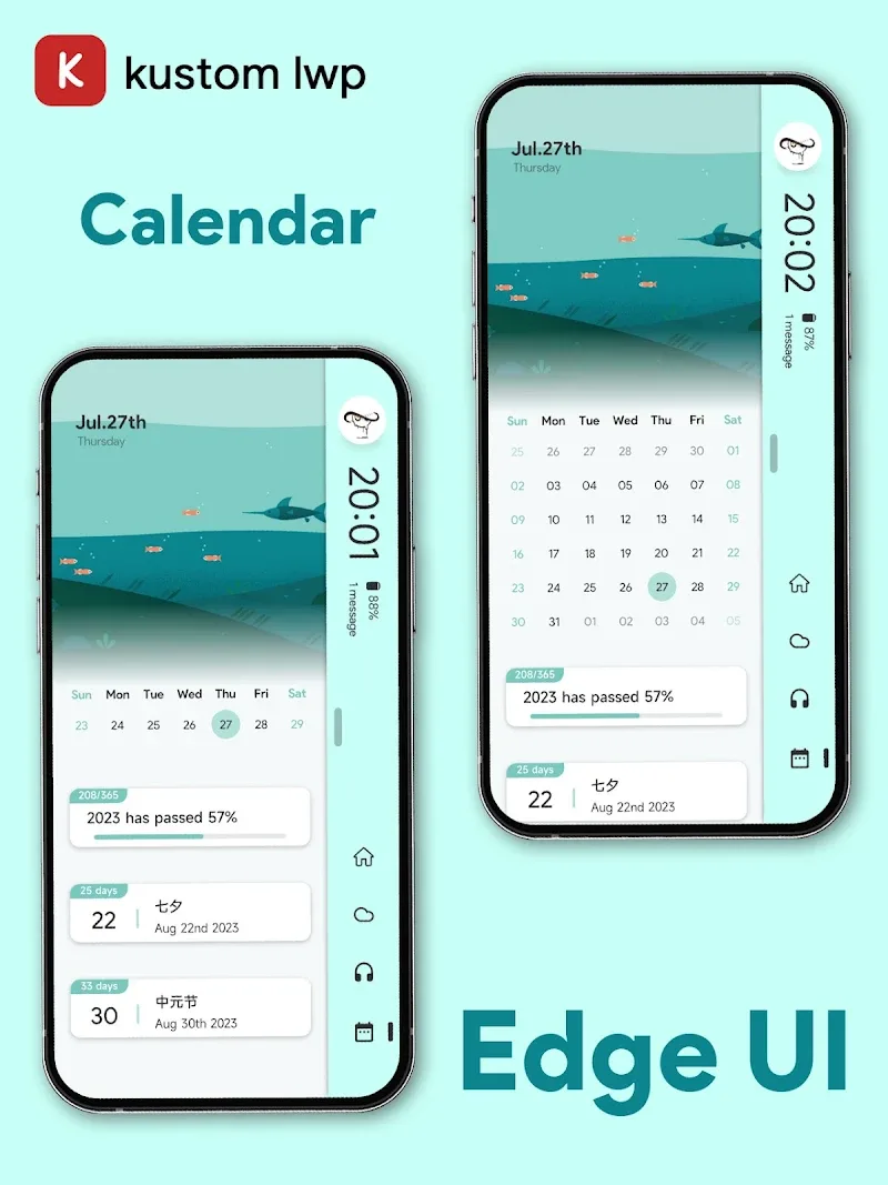EdgeUI For KLWP v7.4.0-Global APK (Full Version) - screenshot 5