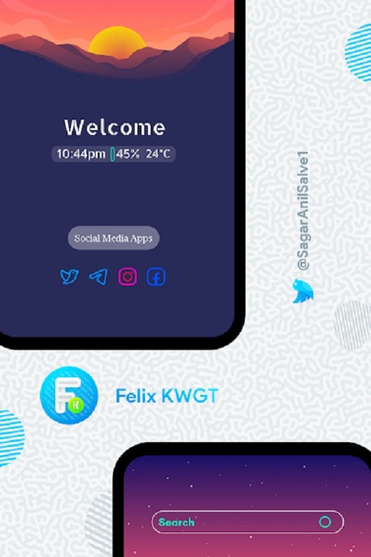 Felix KWGT APK - screenshot 1