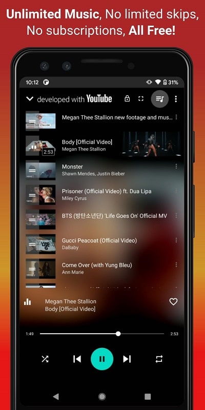 Video Music Player Downloader APK - screenshot 2
