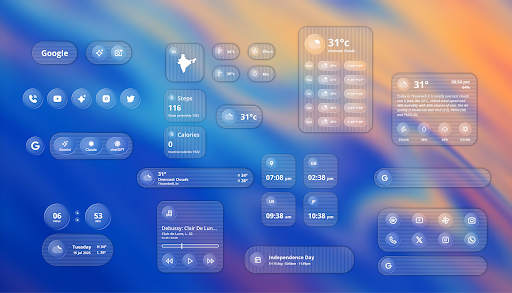 Liquid Glass KWGT Widgets - screenshot 6