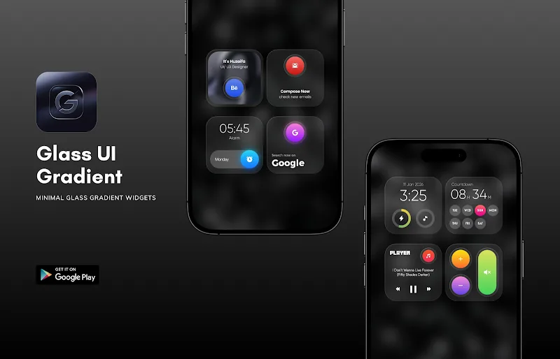 Glass UI Gradient KWGT v2.6.7 APK (Full Version) - screenshot 5