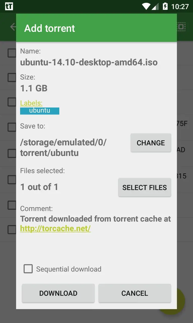 tTorrent - screenshot 5