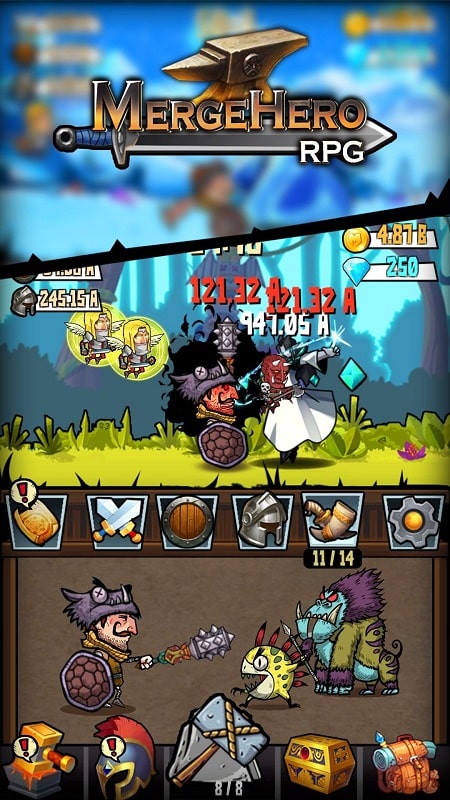 Idle games RPG Merge hero APK - screenshot 1