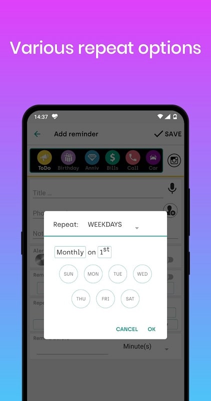 Just Reminder with Alarm APK - screenshot 5
