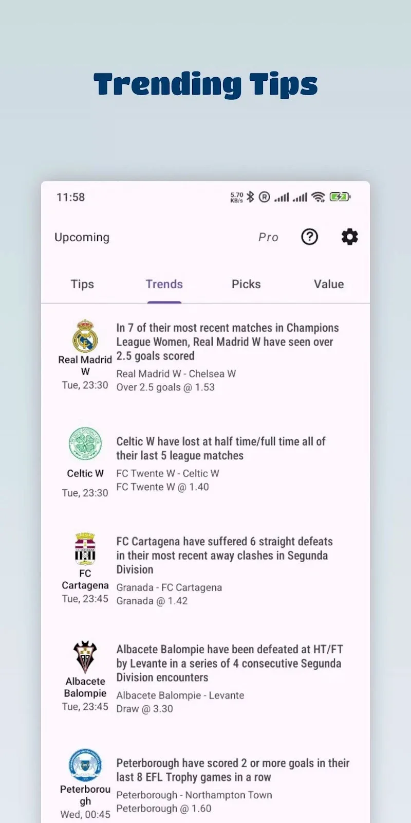 Soccer Betting Tips - screenshot 4