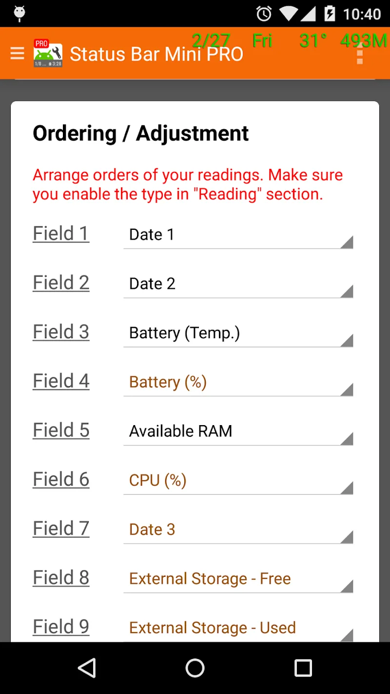 Status Bar Mini Pro - screenshot 3