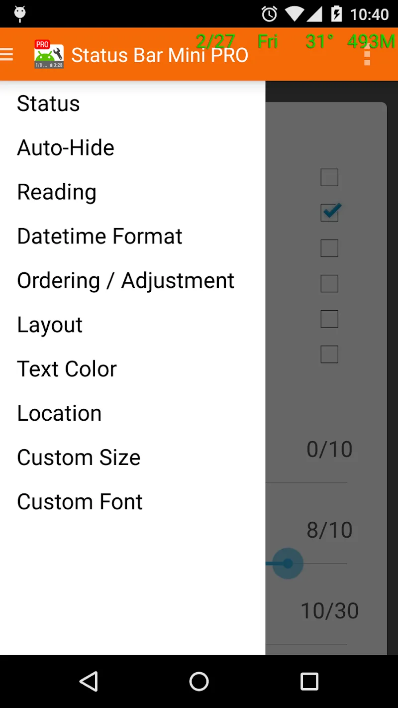 Status Bar Mini Pro - screenshot 4