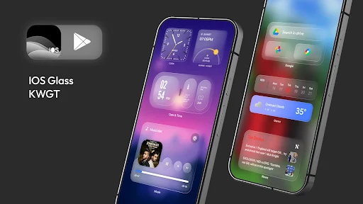 iOS Glass KWGT iOS 26 Inspired - screenshot 2