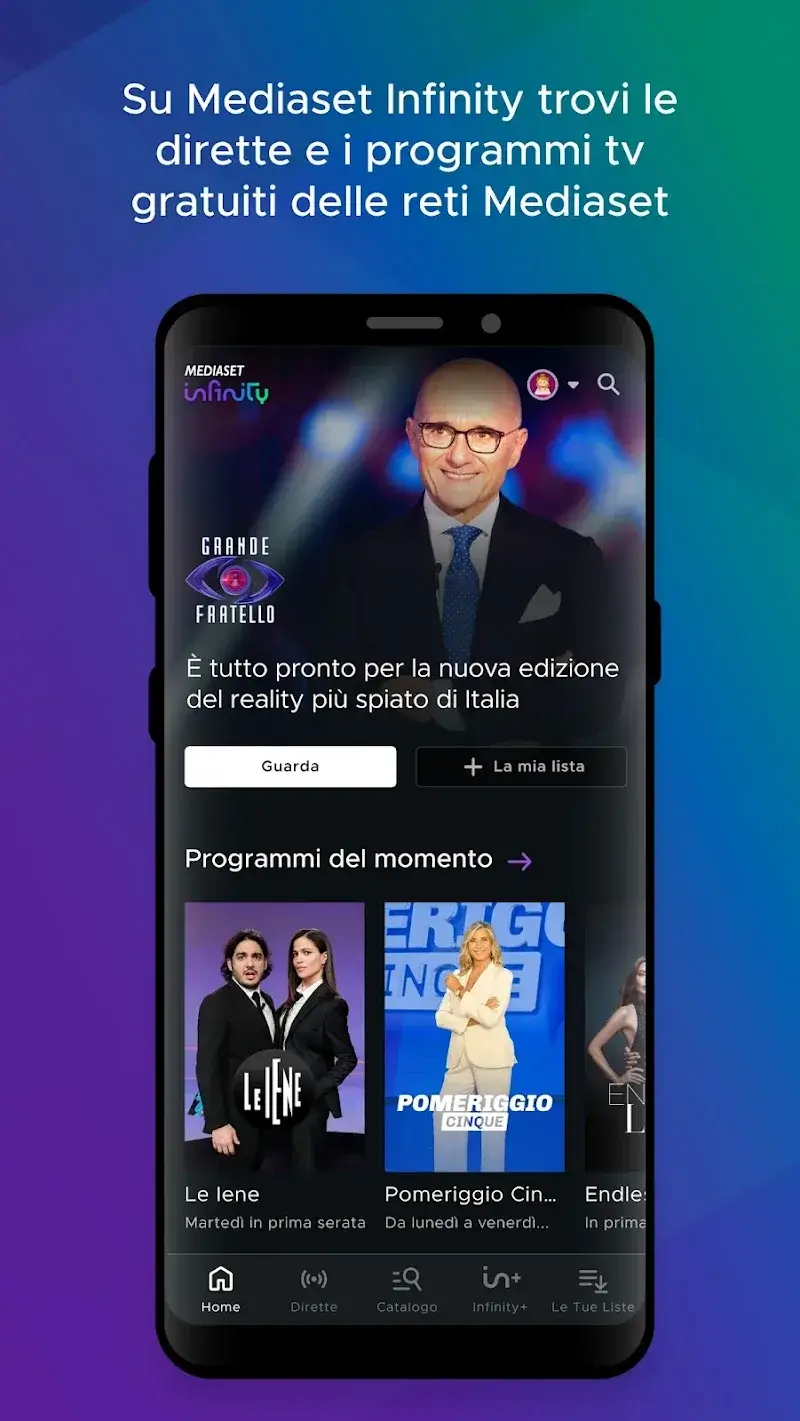 Mediaset Infinity - screenshot 1