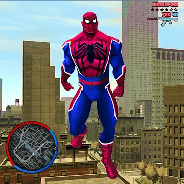 Super Rope Hero Spider Open World Street Gangster MOD APK icon