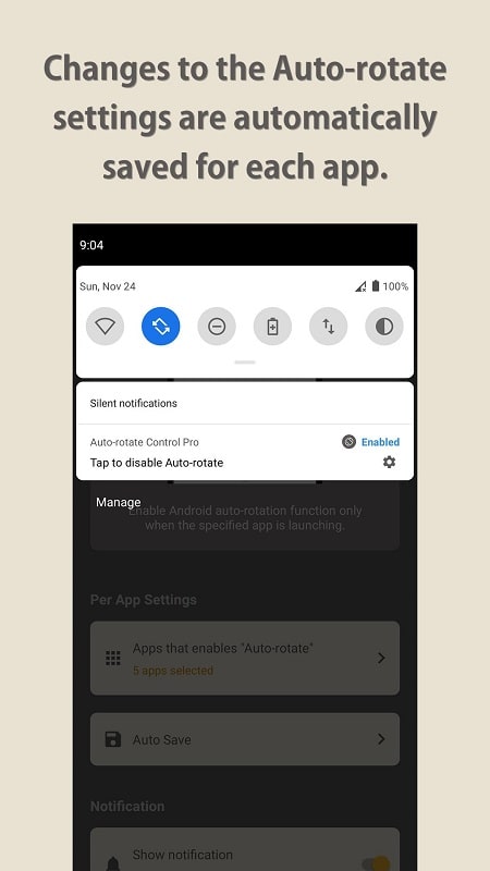 Auto-rotate Control Pro APK - screenshot 1