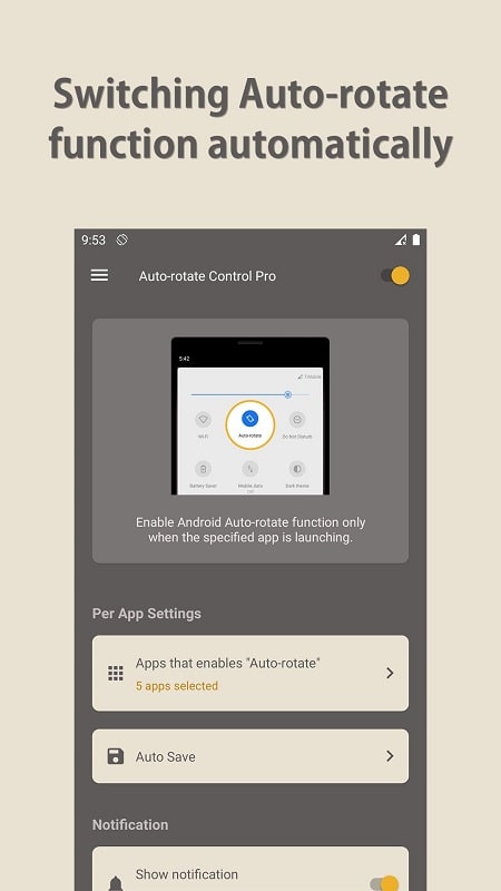 Auto-rotate Control Pro APK - screenshot 2