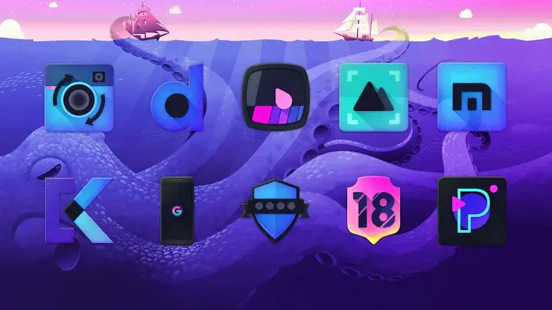 Kraken - Dark Icon Pack - screenshot 3