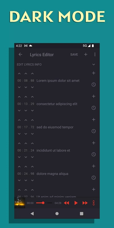 Lyrics Editor APK - screenshot 1