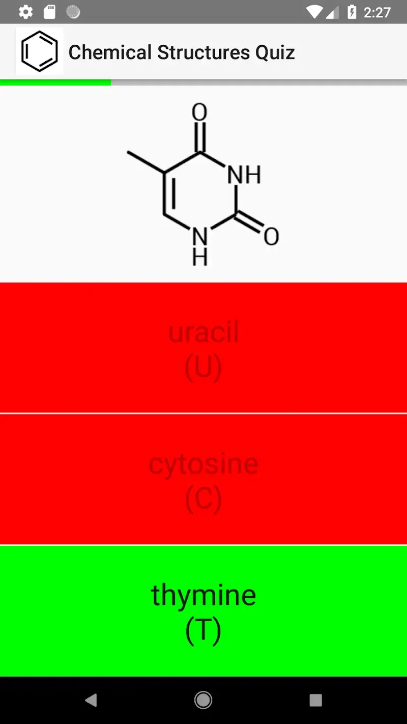 Chemical Structures Quiz - screenshot 5
