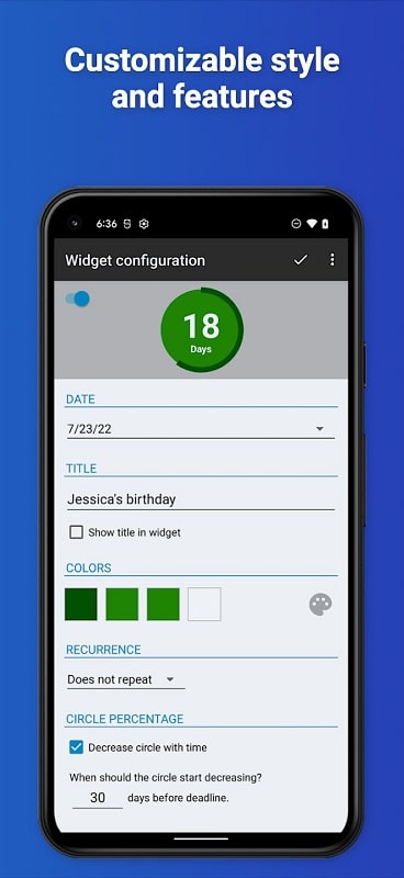 Countdown Widget APK - screenshot 2