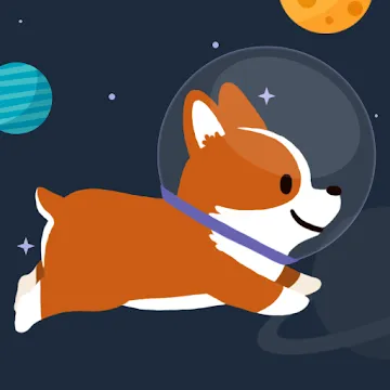 Space Corgi - Dog jumping space travel game MOD APK icon