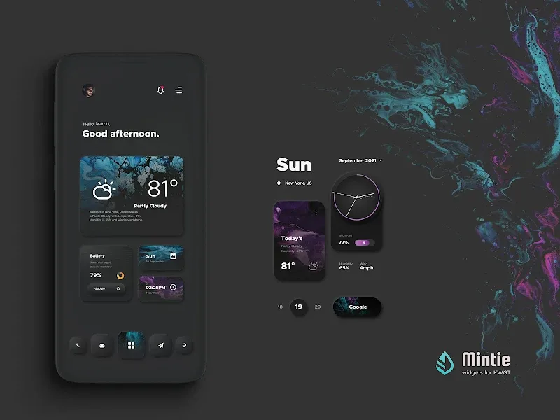 Mintie for KWGT - screenshot 3