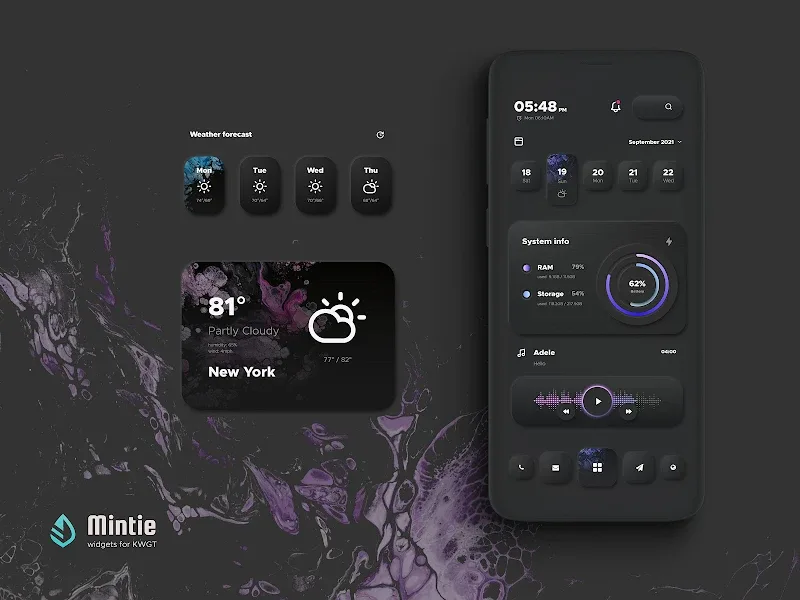 Mintie for KWGT - screenshot 4