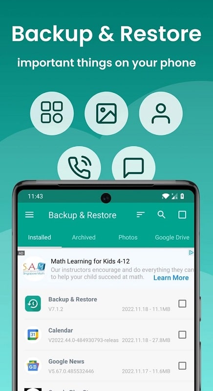 Backup and Restore – APP &amp; SMS APK - screenshot 3