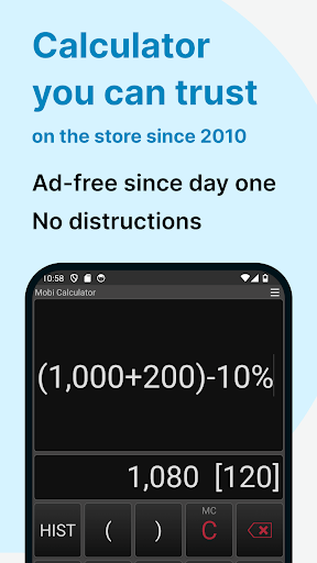 Calculator MobiCalc PRO - screenshot 1