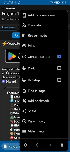 Fulguris Web Browser - screenshot 3