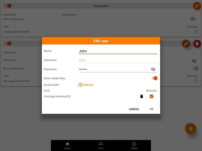 FTP Server APK - screenshot 3