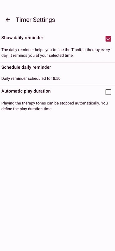 Tonal Tinnitus Therapy APK - screenshot 2