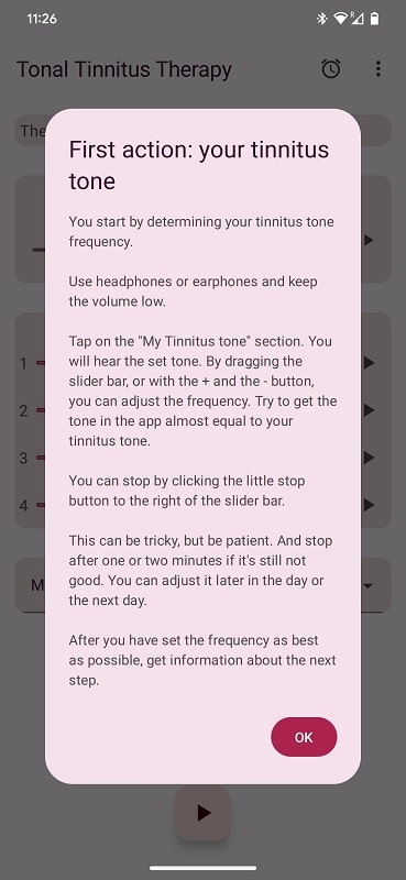 Tonal Tinnitus Therapy APK - screenshot 4