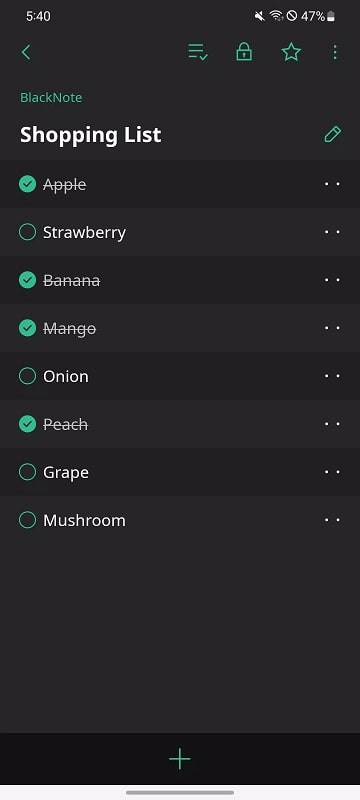 BlackNote APK - screenshot 1