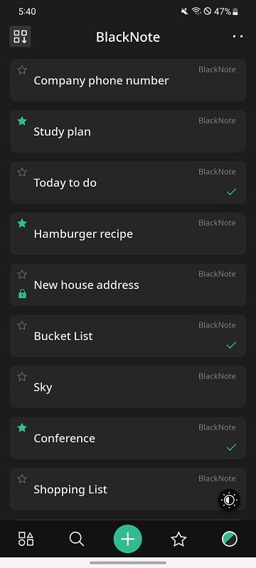 BlackNote APK - screenshot 3