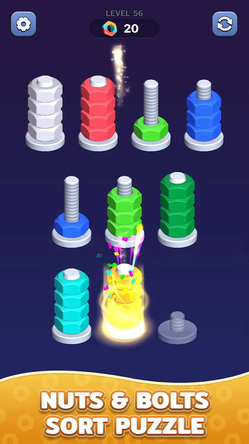 Nuts Color Sort - screenshot 2