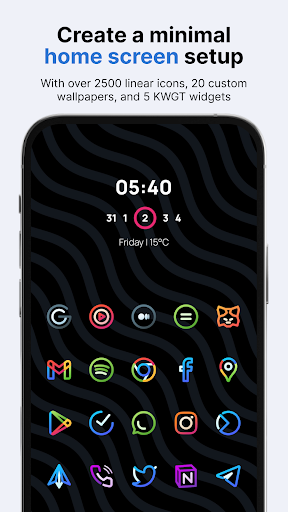Aline bold linear icon pack - screenshot 1