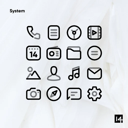 Aline Black linear icon pack - screenshot 4