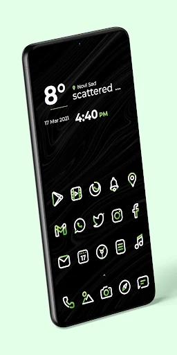 Aline Green linear icon pack - screenshot 3