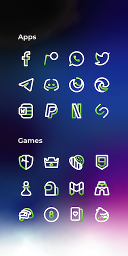 Aline Green linear icon pack - screenshot 5