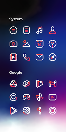 Aline Red linear icon pack - screenshot 4