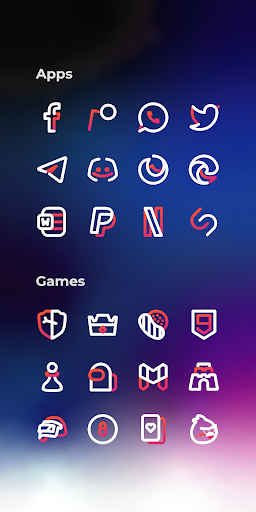 Aline Red linear icon pack - screenshot 5
