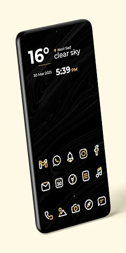 Aline Yellow linear icon pack - screenshot 3