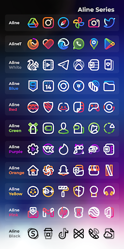 Aline Yellow linear icon pack - screenshot 6
