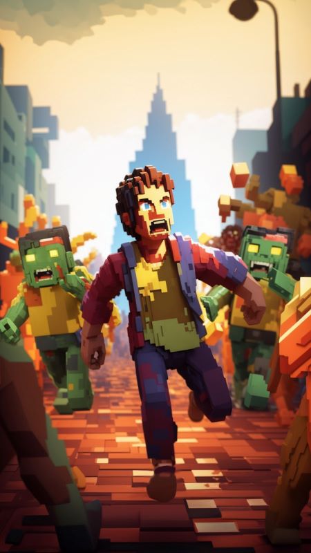 Pixel City War Fly Shooter APK - screenshot 1