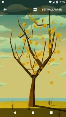 Tree With Falling Leaves Live Wallpaper - screenshot 2