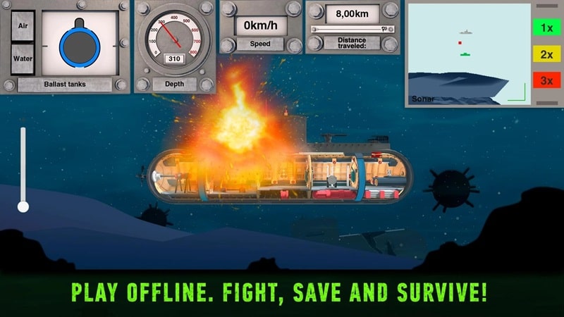 Nuclear War Submarine inc APK - screenshot 1