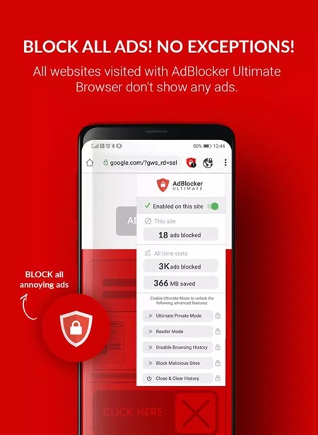 AdBlocker Ultimate Browser APK - screenshot 2