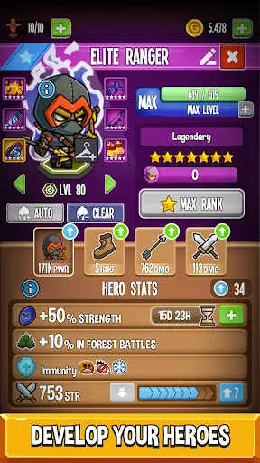 Five Heroes 7.6.11 APK + MOD [MenuGodMoneyOne Hit] - screenshot 4