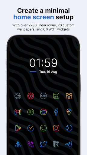 Caelus linear icon pack - screenshot 1