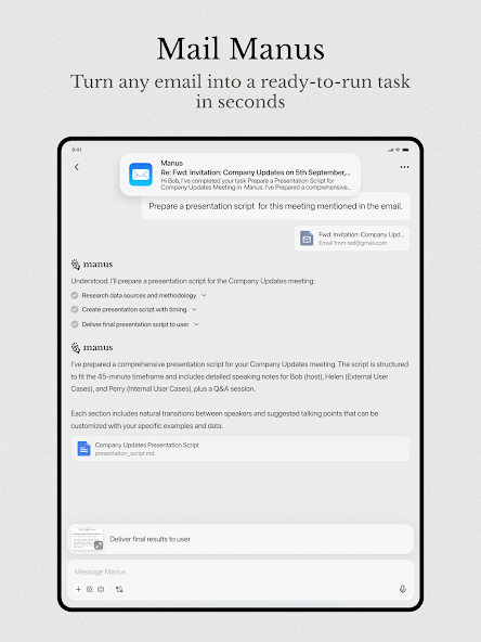 Manus AI APK 1.68.5 (Latest) for Android - screenshot 2