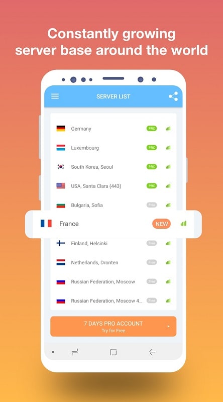 VPN servers in Russia APK - screenshot 4